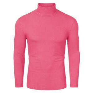 Fuchsia Turtleneck Top Slim Fit Long Sleeve Pullover Turtle Neck Shirt